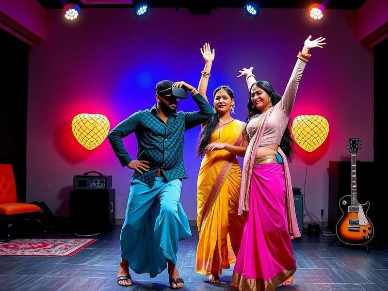 Indian family playing Bollywood VR Dance Fusion together